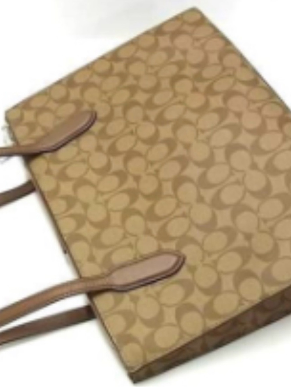 Coach NINA Signature Tote Bag In Brown Leather. CL399 EUC - Picture 6 of 10